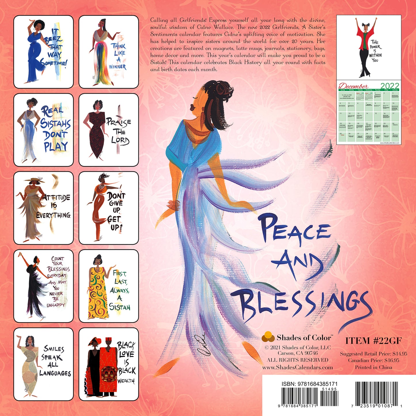 2022 Girlfriends Wall Calendar by Cidne Wallace