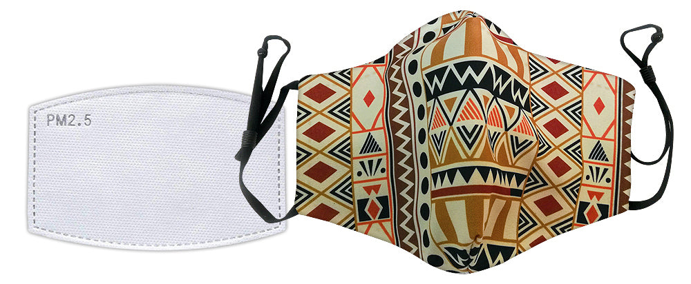 GEOMETRIC MUD CLOTH FACE MASKS (SET OF 2)