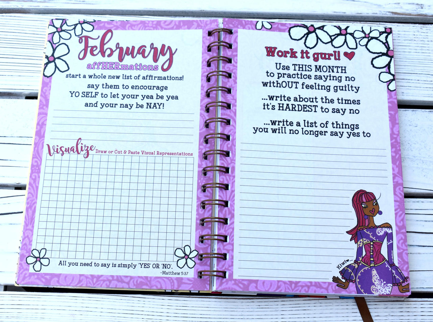 2022 God's In Control Weekly Inspirational Planner by Kiwi McDowell