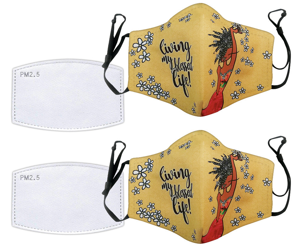 Living My Blessed Life Face Masks (Set of 2)