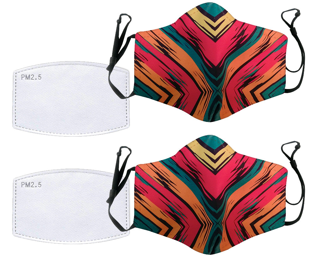 Sunset Stripes Face Masks (Set of 2)