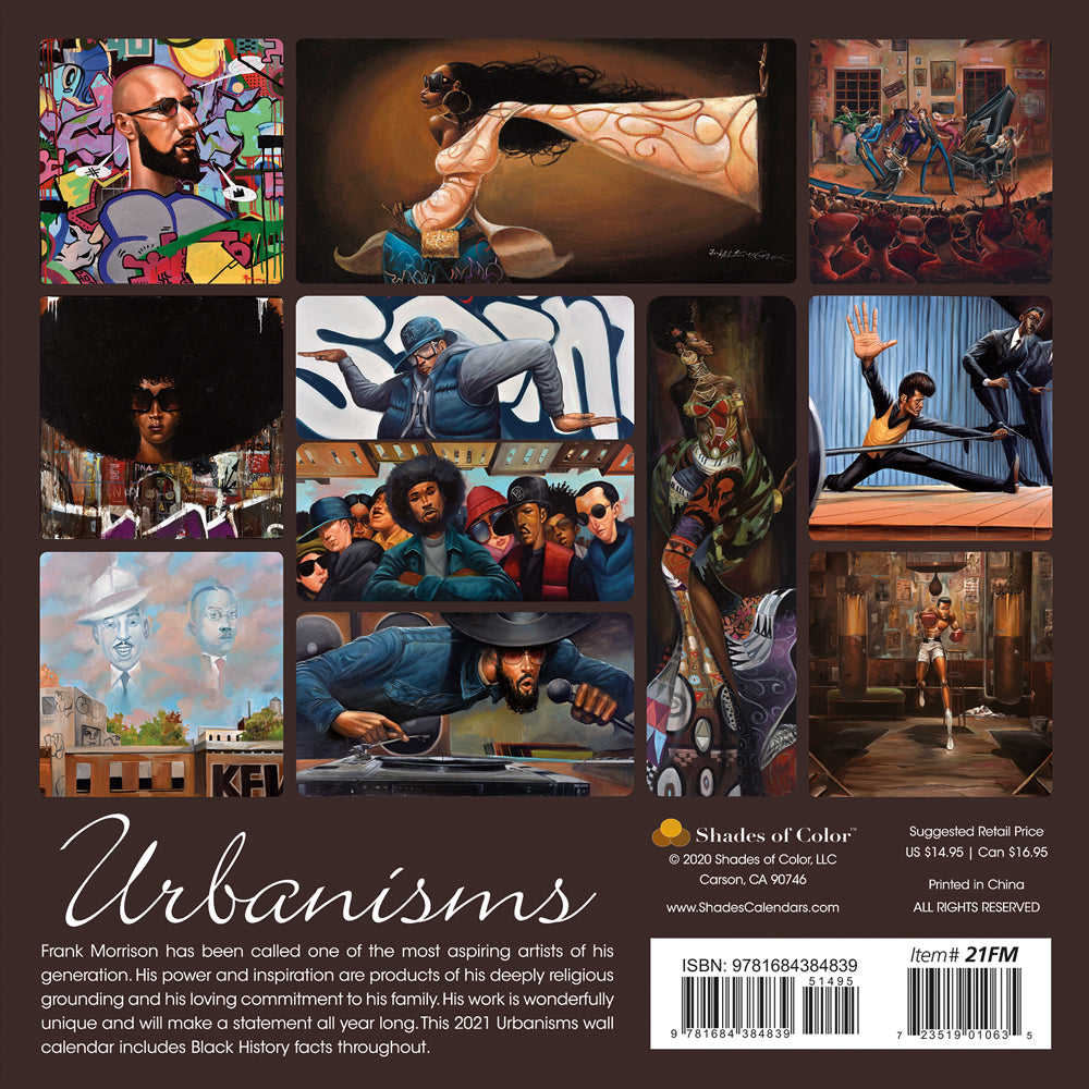 2021 Urbanisms Calendar by Frank Morrison - NEW -
