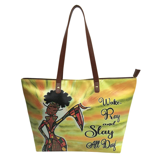 Wake, Pray & Slay All Day Handbag