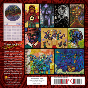 2020 Color My Soul Calendar by Larry Poncho Brown back