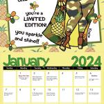 Be Your Own InspHERation 2024 African American Wall Calendar by Kiwi January 2024