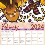 Load image into Gallery viewer, &quot;Sister Vibes&quot; 2024 Wall Calendar by Pamela Hills
