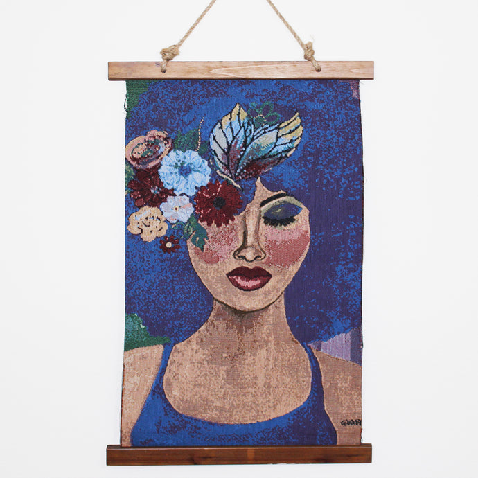 Believe, Blossom & Become Woven Wall Hanging Tapestry