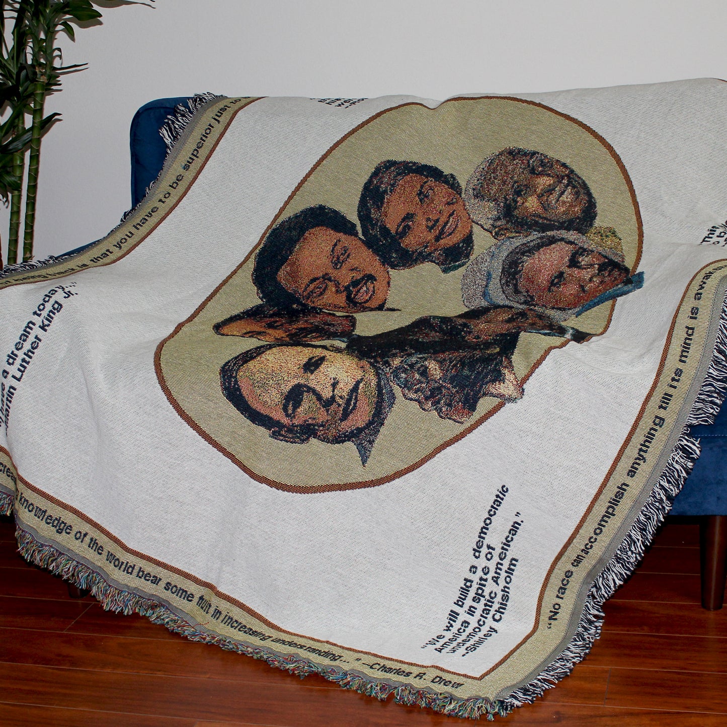 Black History Quotes Throw Blanket