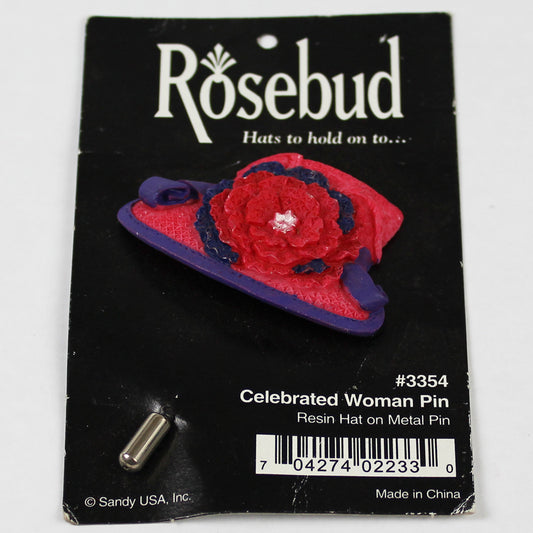 Celebrated Woman Rosebud Hat Pin