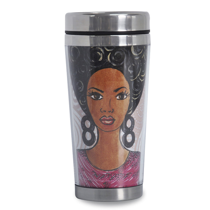 Change Your Thoughts… African American Travel Mug Art by Gbaby