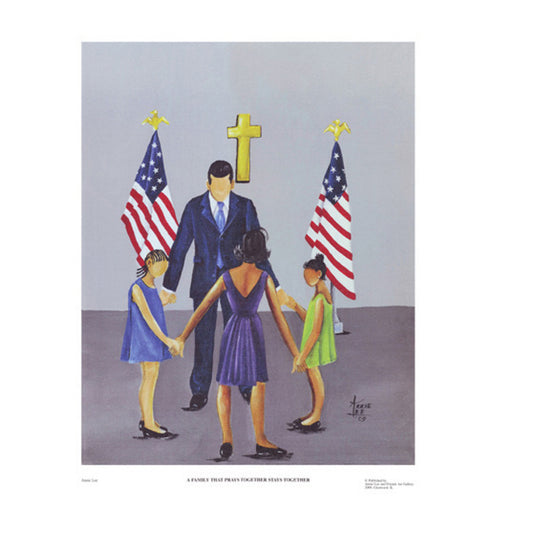 A Family That Prays Together Stays Together by Annie Lee Art Print