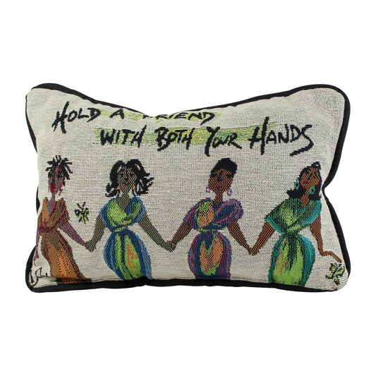 Hold A Friend Pillow By Cinde Wallace