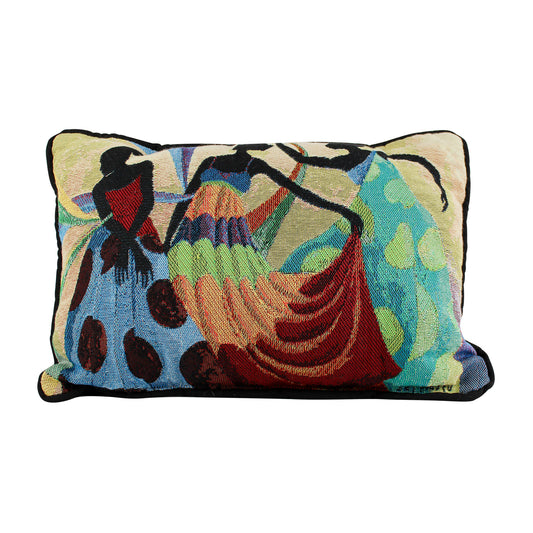 Dancers In Black Skin Pillow By Ivey Hayes