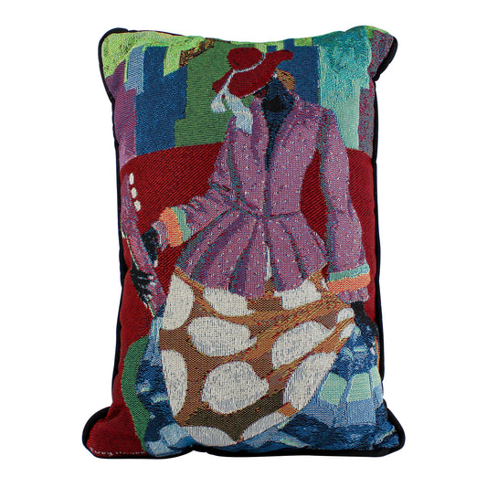 Lady With Guitar Pillow