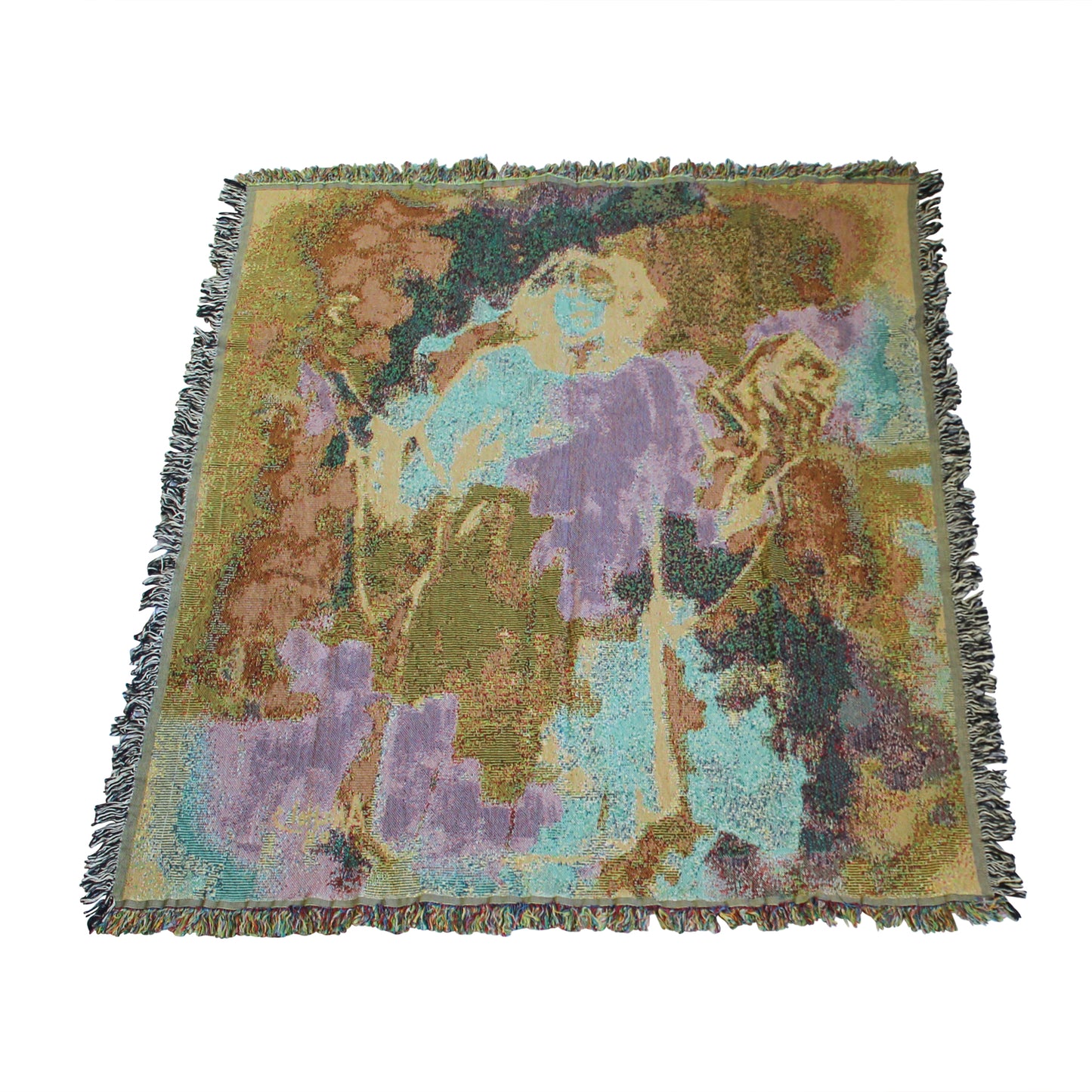 Woman of the Robe Throw Blanket