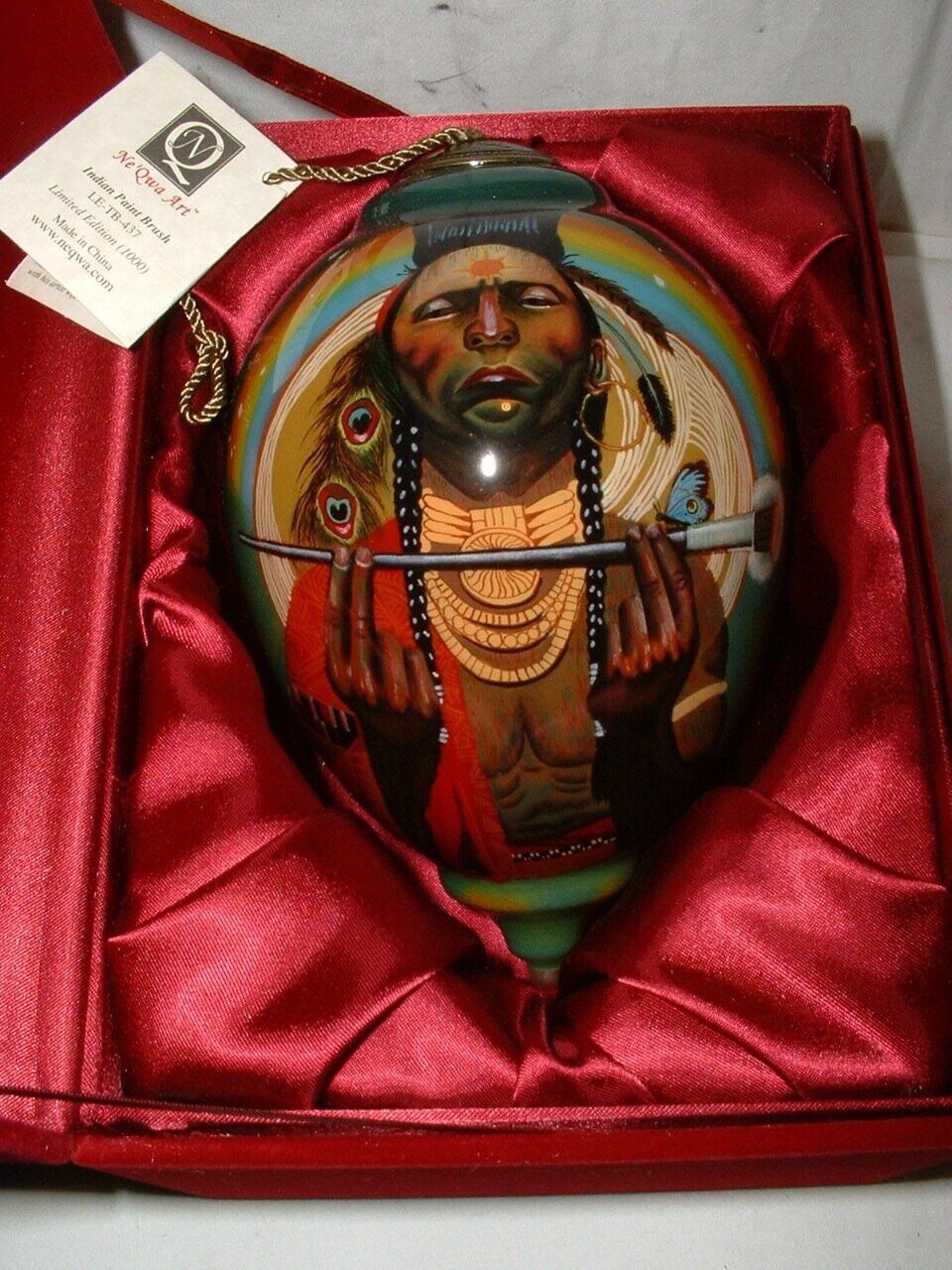 Ne'Qwa Art Glass Ornament "Indian Paint Brush" by Thomas Blackshear - Limited Edition