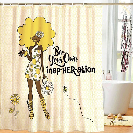 Bee Your Own Insp-HER-ation Shower Curtain