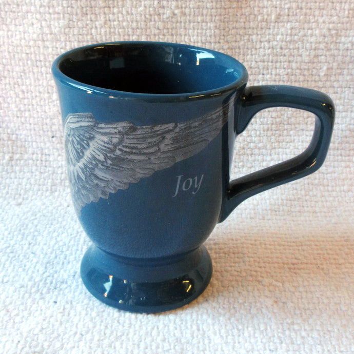 Angel Wings Joy Latte Mug in blue