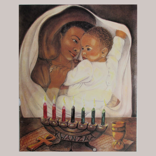 Kwanzaa Mother and Child Unframed Art Print