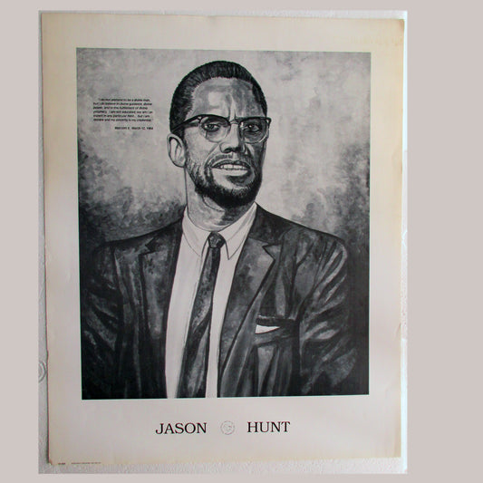 Malcolm X Unframed Print Jason Hunt