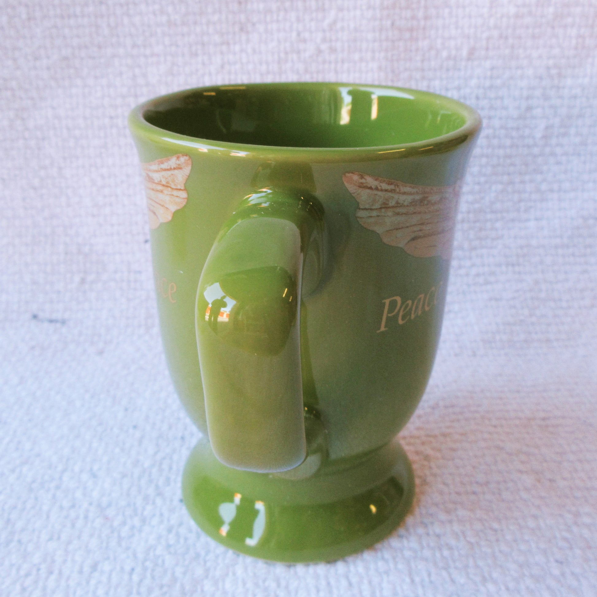 Angel Wing Peace Latte Cup Mug handle