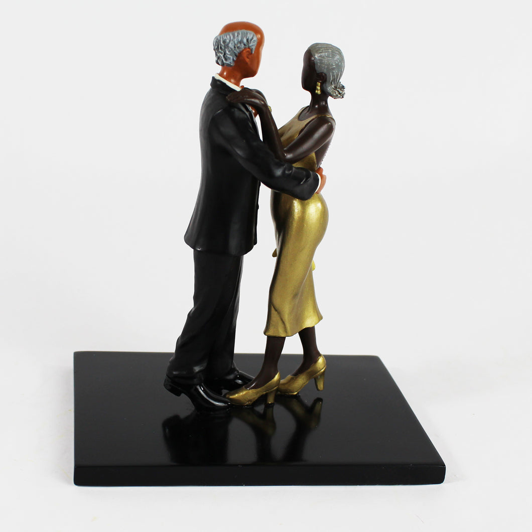 A Scene from RSVP Figurine by Annie Lee couple in fancy dress dancing front