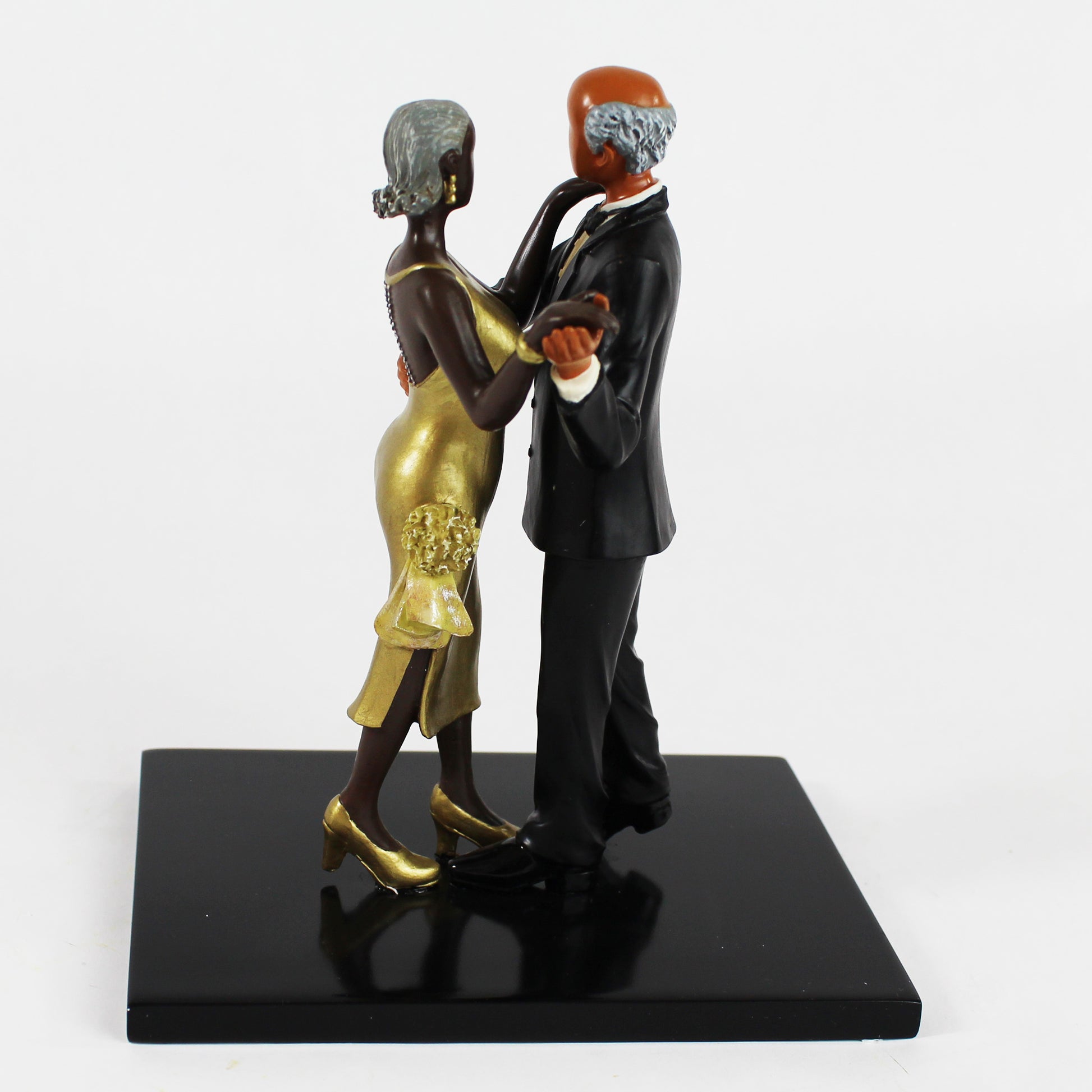 A Scene from RSVP Figurine by Annie Lee couple in fancy dress dancing rear