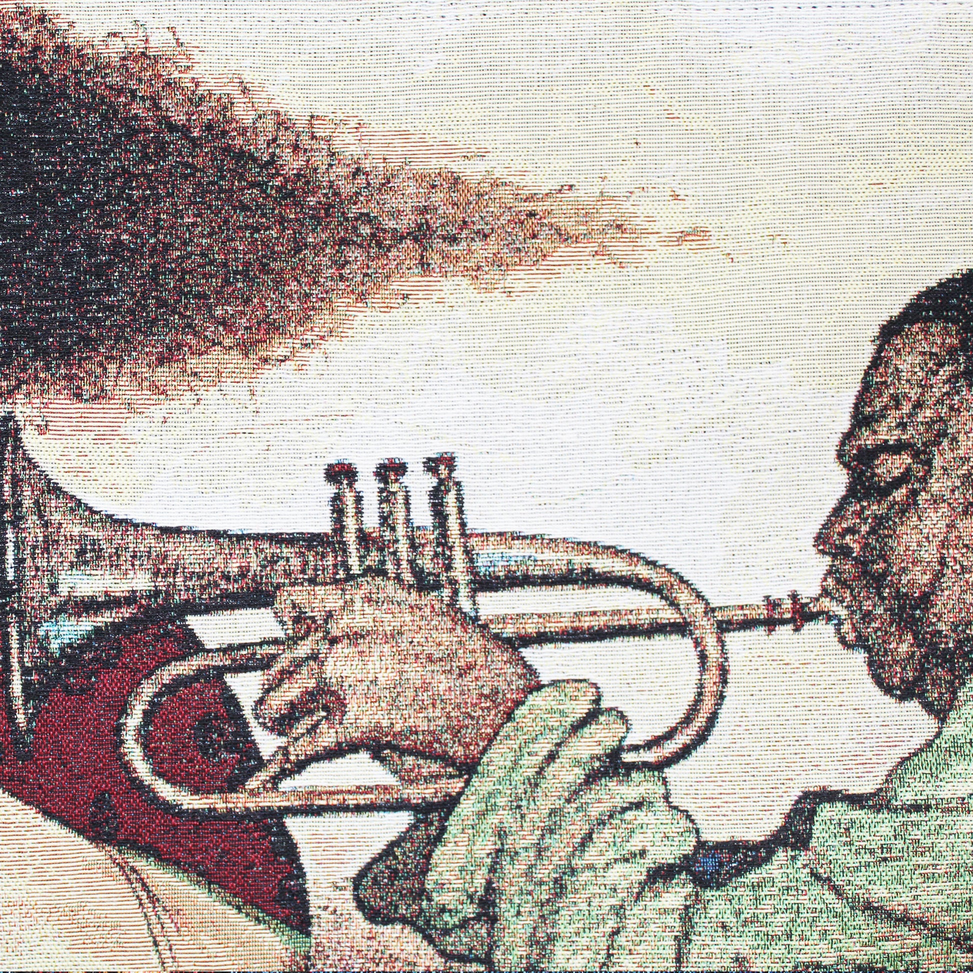 Rhapsody Wall Hanging Tapestry detail of horn player