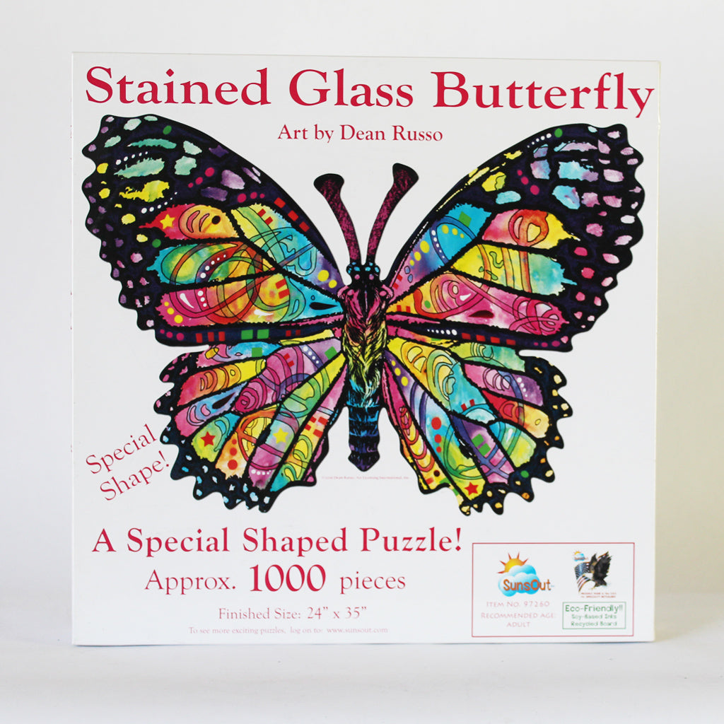 Stained Glass Butterfly Puzzle