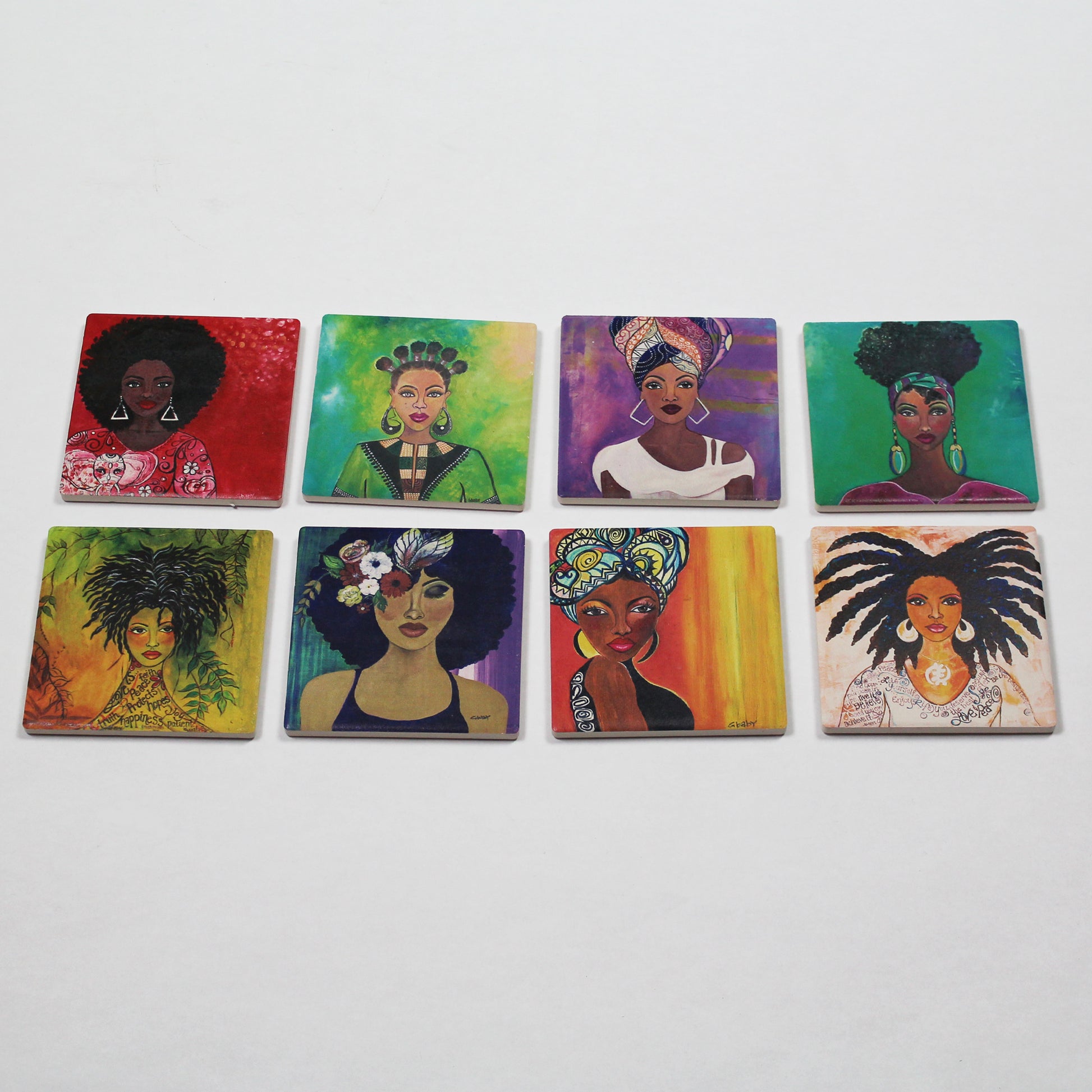 Strong Women Assorted Coaster Set art by Gbaby