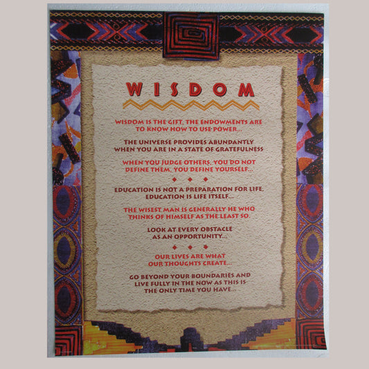 Wisdom African American Motivational Quotes Unframed Print