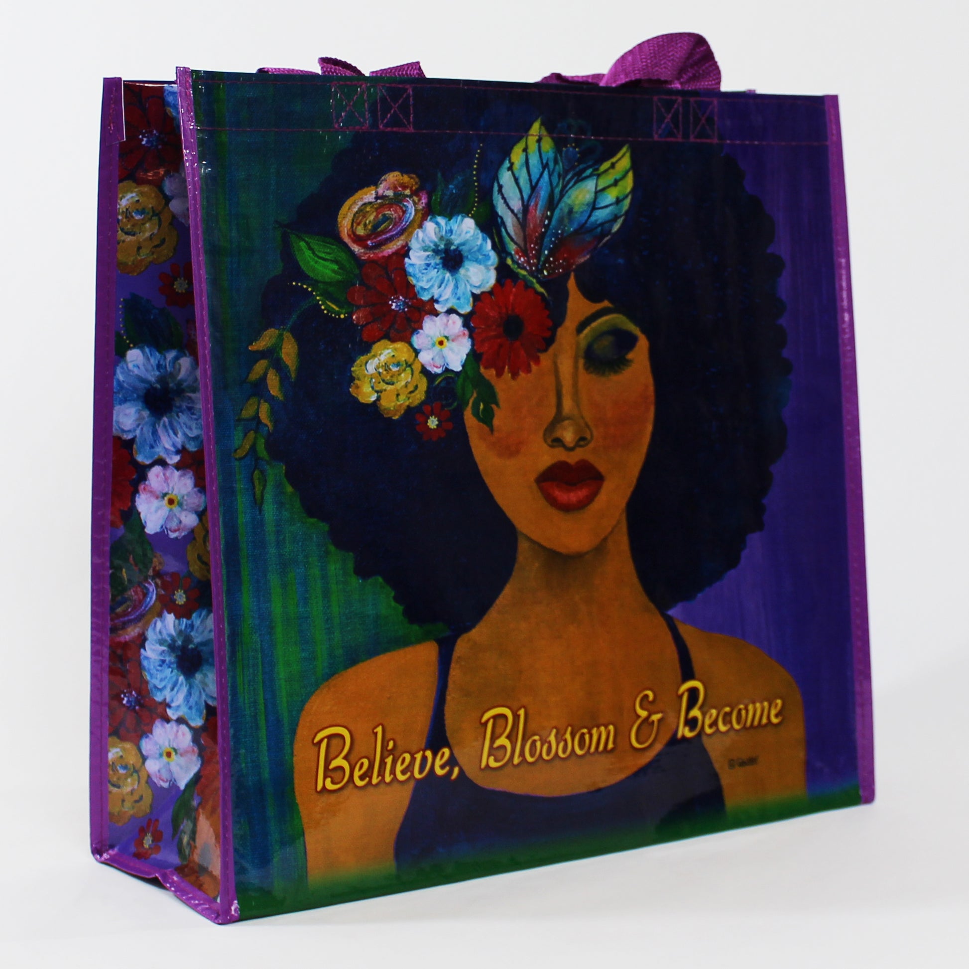 Believe, Blossom & Become Reusable ECO Shopping Tote Bag