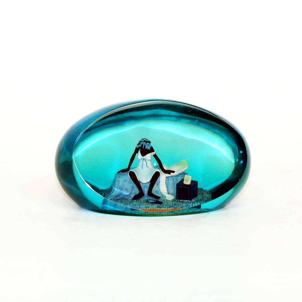 Blue Monday Paperweight by Annie Lee front