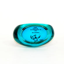 Load image into Gallery viewer, Blue Monday Paperweight by Annie Lee makers labe;
