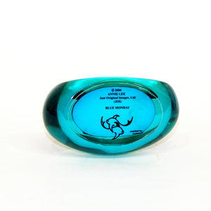 Blue Monday Paperweight by Annie Lee makers labe;