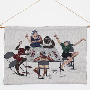 Boston Time Wall Hanging Tapestry, art by Annie Lee