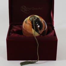 Load image into Gallery viewer, Jammin Ne&#39;Qwa Art Glass Ornament by Keith Mallett top
