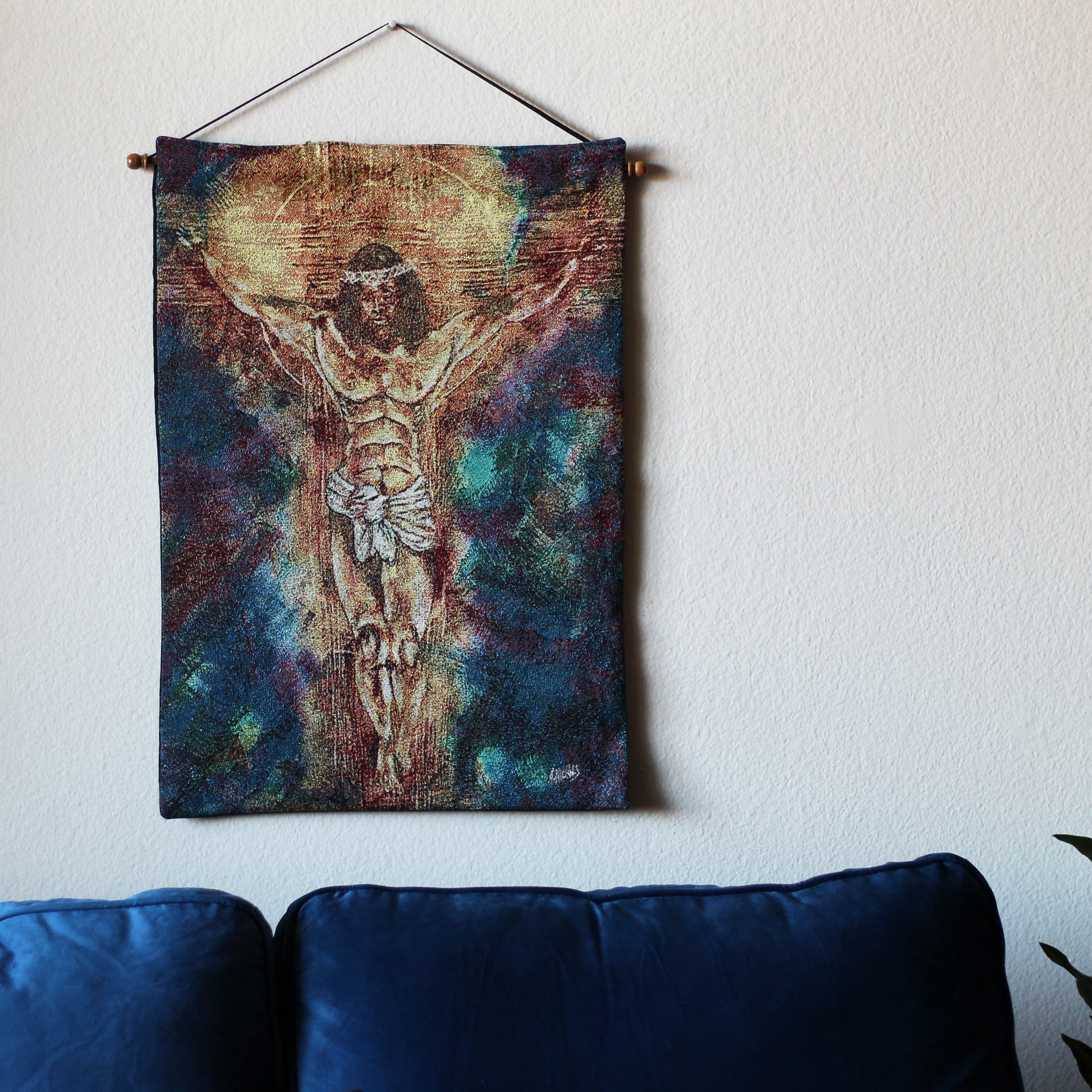 Jesus Savior wall hanging Tapestry in living room