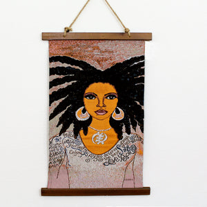 Talk To Me Wall (Nubian Queen) Wall Hanging Tapestry