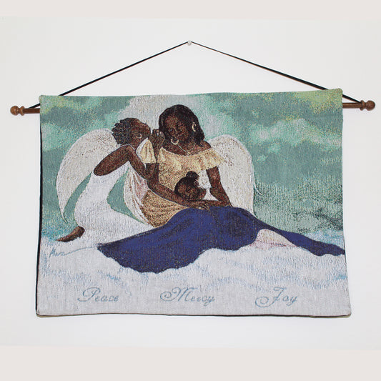 Peace, Mercy, and Joy Wall Hanging Tapestry