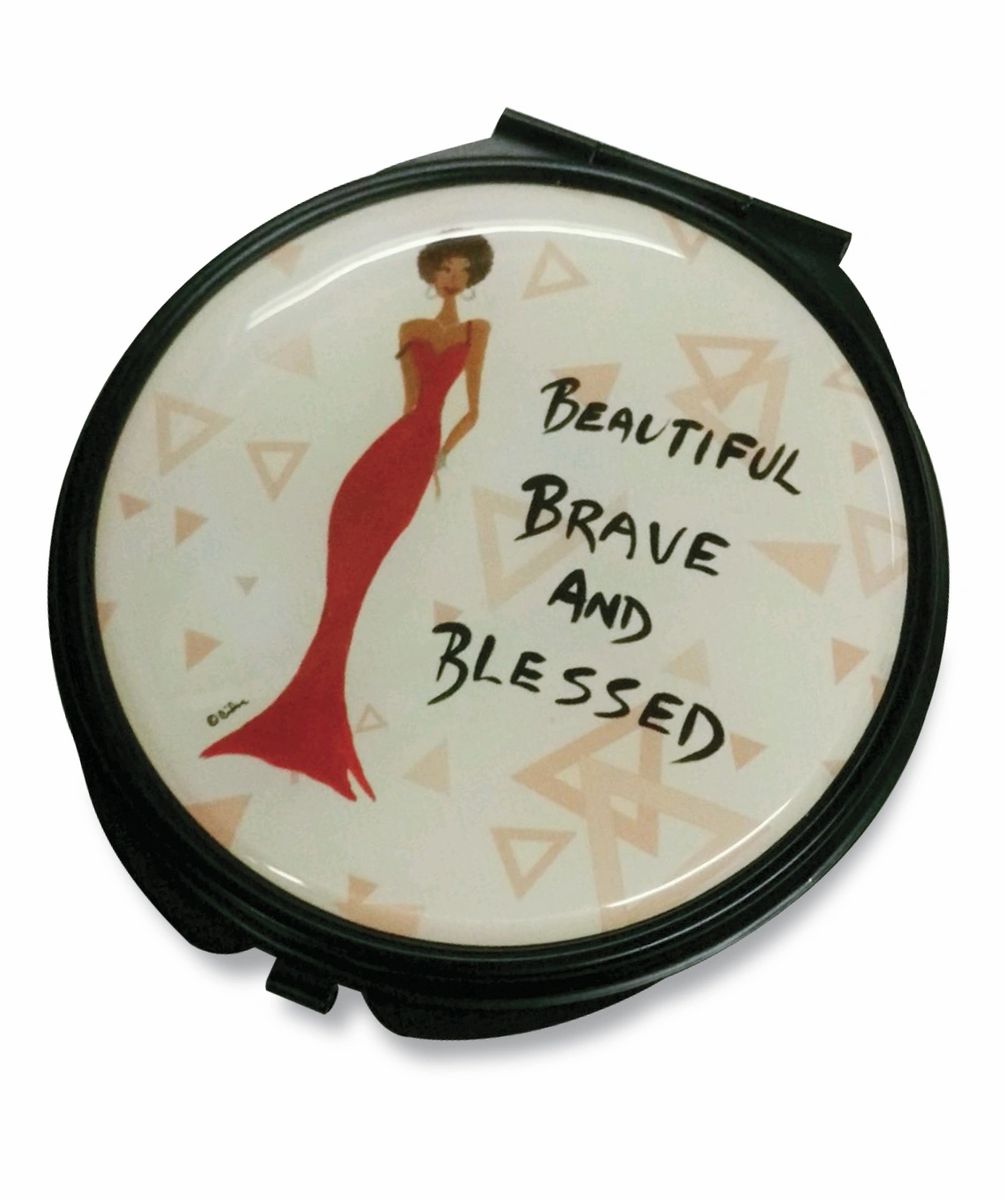 Beautiful, Brave, and Blessed Pocket Mirror