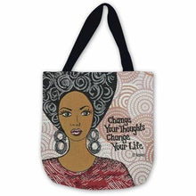 Load image into Gallery viewer, Change Your Thoughts Woven Tote Bag
