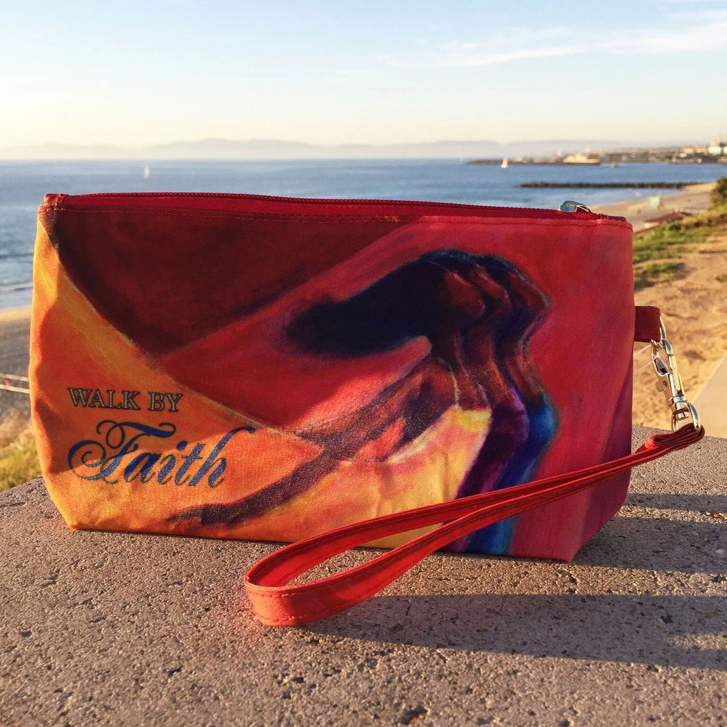 Walk By Faith Cosmetic Pouch by Kerream Jones