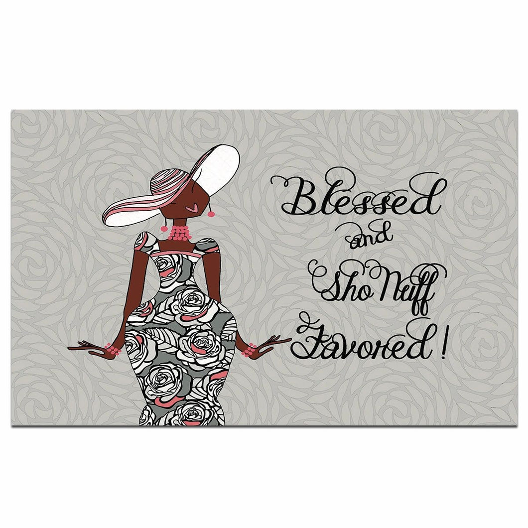 Blessed and Sho Nuff Favored Interior Floor Mat