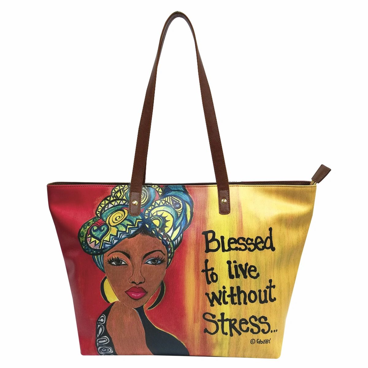 Blessed To Live Without Stress Handbag
