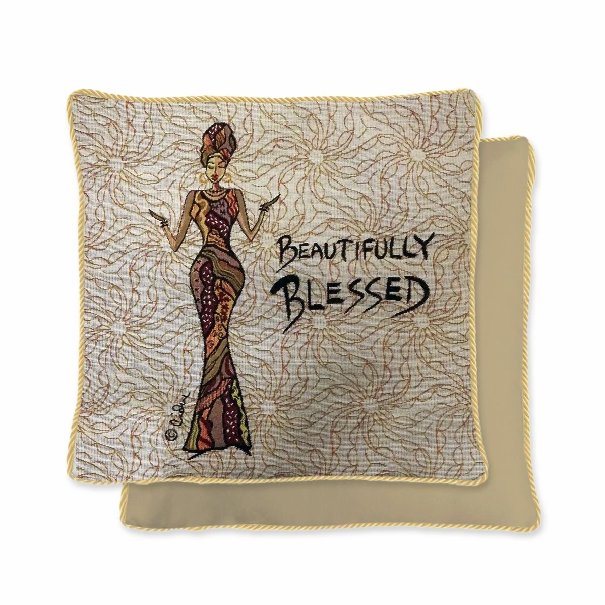 Beautifully Blessed Woven Pillow Cover