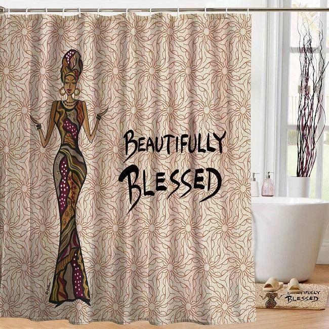 Beautifully Blessed Shower Curtain by Cidne Wallace