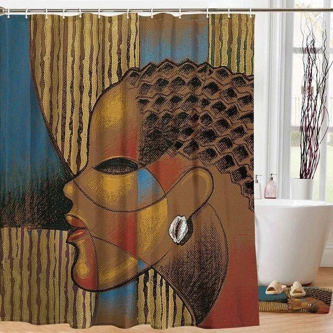 Composite Of A Woman Shower Curtain by Larry "Poncho" Brown