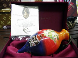 Sisters of the Sun Ne'Qwa Art Glass Ornament by Keith Mallett back