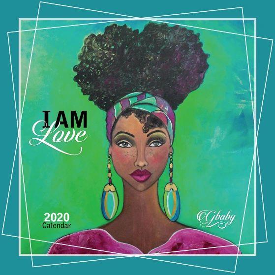 2020 I Am Love  African American Wall Calendar by Gbaby